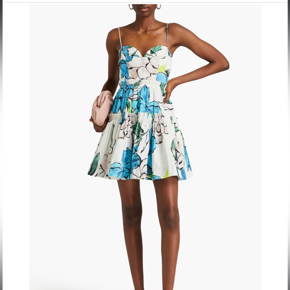 Aje cotton poplin mini dress